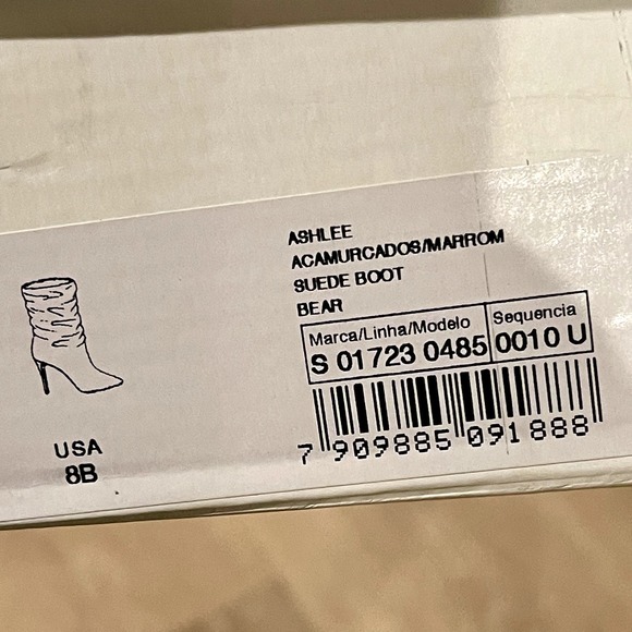 Schutz Ashlee Suede Bootie Stiletto Heel Pointed Toe Size 8 NWB Sold Out - Picture 9 of 9